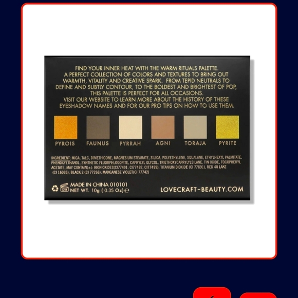 Lovecraft Beauty Warm Rituals eyeshadow palate, NWOT. 3 for $15 - Picture 2 of 5
